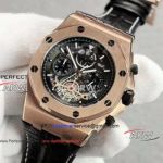 Perfect Replica Audemars Piguet Royal Oak Chronograph Watches - Rose Gold Skeeton Face